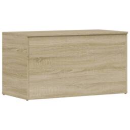 Berkfield Home Storage Chest Sonoma Oak 84x42x46 cm Engineered Wood in Light Brown - Size: 84 x 42 x 46 cm - thumbnail 3