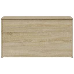 Berkfield Home Storage Chest Sonoma Oak 84x42x46 cm Engineered Wood in Light Brown - Size: 84 x 42 x 46 cm - thumbnail 4
