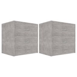 Berkfield Home Bedside Cabinets 2 pcs Concrete Grey 40x30x40 cm Engineered Wood - Size: 40 x 30 x 40 cm - thumbnail 2