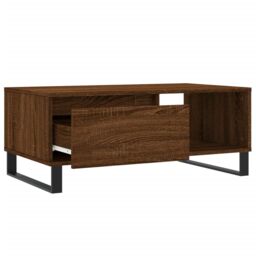 Berkfield Home Coffee Table Brown Oak 90x50x36.5 cm Engineered Wood - thumbnail 6