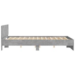 Berkfield Home Bed Frame without Mattress Concrete Grey 150x200 cm King Size - thumbnail 6