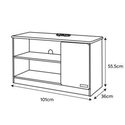 "X Rocker Carbon-Tek TV Unit for up to 42"" TV's with Drawer & LED Lighting in Red" - thumbnail 6