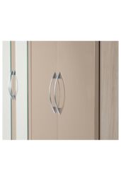 Seconique Nevada 6 Door 2 Drawer Mirrored Wardrobe in Taupe - thumbnail 5