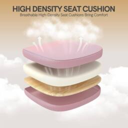 Gartistgo Ergonomic Mesh Office Chair with Flip-Up Arms & Lumbar Support in Pink - thumbnail 6