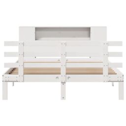 Berkfield Home Bookcase Bed without Mattress White 140x200cm Solid Wood Pine - Size: 140x200 cm - thumbnail 4