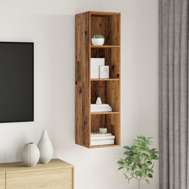Berkfield Home TV Cabinet Old wood 37 x 37 x 142.5 cm Engineered wood in Brown - image 1