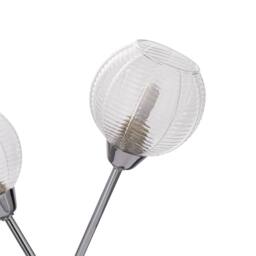 First Choice Lighting Set of 2 Tatton - Chrome with Ribbed Glass 38cm Table Lamps in Silver - thumbnail 5