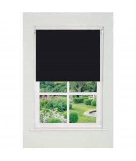 New Edge Blinds Black Plain Straight Edge Daylight Roller Blind 165cm Drop - Size: 105 cm width x 165 cm drop - image 1