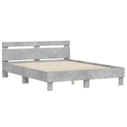 Berkfield Home Bed Frame without Mattress Concrete Grey 140x200 cm - thumbnail 3