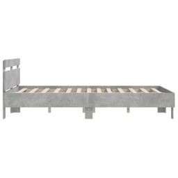 Berkfield Home Bed Frame without Mattress Concrete Grey 140x200 cm - thumbnail 6