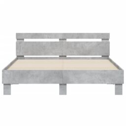 Berkfield Home Bed Frame without Mattress Concrete Grey 140x200 cm - thumbnail 5