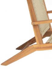 Nordlys Indoor Outdoor Armchair in Solid Acacia Wood & Rope in Brown - thumbnail 3