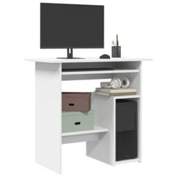 Berkfield Home Modern Desk White 80x45x74 cm Engineered Wood - Size: 80 x 45 x 74 cm - thumbnail 2