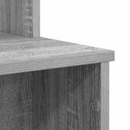 Berkfield Home Modern Desk with Storage Grey Sonoma 120.5x44x88.5 cm Engineered Wood - thumbnail 9
