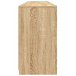 Berkfield Home Sideboard with LED Lights Sonoma Oak 162x37x67 cm in Tan - Size: 162 x 37 x 67 cm - thumbnail 7