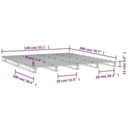 Berkfield Home Pallet Bed White 140x200 cm Solid Wood Pine - thumbnail 8