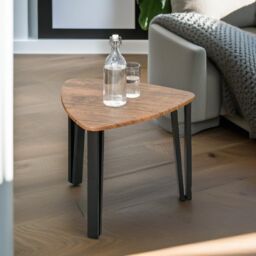 Pirlo Plush Industrial Set Of 3 Nesting Tables Rustic in Brown - thumbnail 3