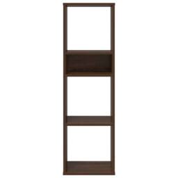 Berkfield Home Decorative Book Cabinet Brown Oak 34x31x112 cm Engineered Wood - Size: 34 x 31 x 112 cm - thumbnail 4