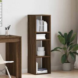 Berkfield Home Decorative Book Cabinet Brown Oak 34x31x112 cm Engineered Wood - Size: 34 x 31 x 112 cm - thumbnail 1