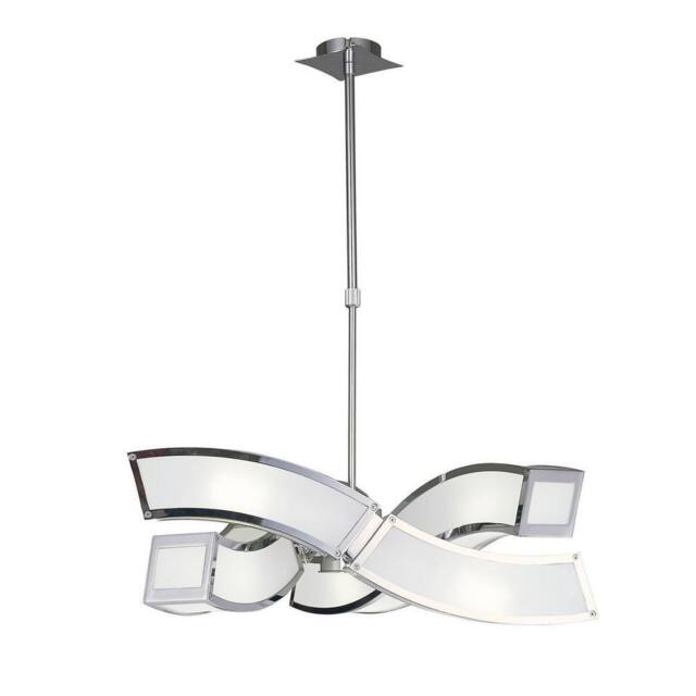Netlighting Duna GU10 Pendant 3 Arm 6 Light L1SGU10 Polished Chrome in Silver - image 1