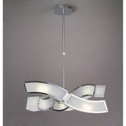 Netlighting Duna GU10 Pendant 3 Arm 6 Light L1SGU10 Polished Chrome in Silver - thumbnail 2