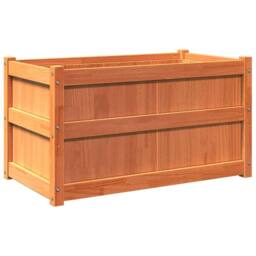 Berkfield Home Beautiful Garden Planter Wax Brown 90x50x50 cm Solid Wood Pine - Size: 90 x 50 x 50 cm - thumbnail 7