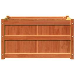 Berkfield Home Beautiful Garden Planter Wax Brown 90x50x50 cm Solid Wood Pine - Size: 90 x 50 x 50 cm - thumbnail 5