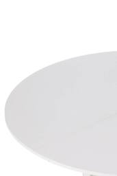 Living and Home Round Dining Table with Storage Shelf in White - thumbnail 8
