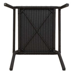 Berkfield Home Outdoor Chairs 4 pcs PE rattan, Solid acacia wood in Black - thumbnail 9