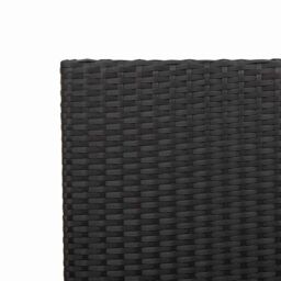 Berkfield Home Outdoor Chairs 4 pcs PE rattan, Solid acacia wood in Black - thumbnail 8