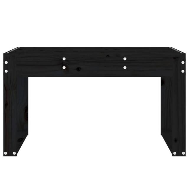 Berkfield Home Beautiful Garden Bench Black 80x38x45 cm Solid Wood Pine - Size: 80 x 38 x 45 cm - image 1