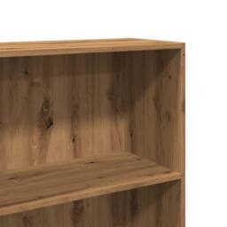 Berkfield Home Decorative Bookcase Artisian Oak 60x30x189 cm Engineered Wood in Brown - Size: 60 x 30 x 189 cm - thumbnail 6