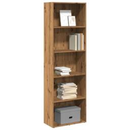 Berkfield Home Decorative Bookcase Artisian Oak 60x30x189 cm Engineered Wood in Brown - Size: 60 x 30 x 189 cm - thumbnail 2