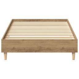 Berkfield Home Bed Frame No Mattress Artisan Oak 90x200 cm Engineered Wood in Brown - thumbnail 5