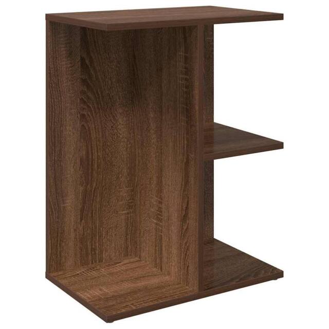 Berkfield Home Bedside Table Brown Oak 46.5x29x61 cm Engineered Wood - image 1