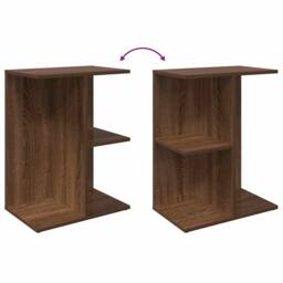 Berkfield Home Bedside Table Brown Oak 46.5x29x61 cm Engineered Wood - thumbnail 7