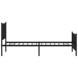Berkfield Home Metal Bed Frame with Headboard & Footboard Black 100x200 cm - thumbnail 6