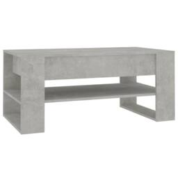 Berkfield Home Coffee Table Concrete Grey 102x55x45 cm Engineered Wood - Size: 102 x 55 x 45 cm - thumbnail 1