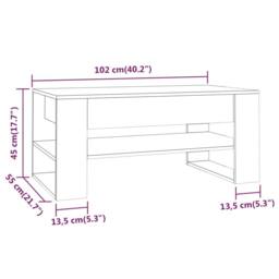 Berkfield Home Coffee Table Concrete Grey 102x55x45 cm Engineered Wood - Size: 102 x 55 x 45 cm - thumbnail 7