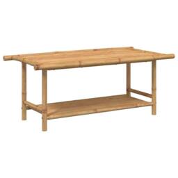 Berkfield Home Coffee Table 110x55x45 cm Bamboo in Brown - Size: 110 x 55 x 45 cm - thumbnail 5