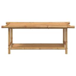 Berkfield Home Coffee Table 110x55x45 cm Bamboo in Brown - Size: 110 x 55 x 45 cm - thumbnail 3