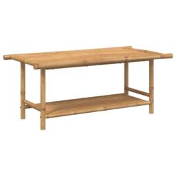 Berkfield Home Coffee Table 110x55x45 cm Bamboo in Brown - Size: 110 x 55 x 45 cm - thumbnail 1