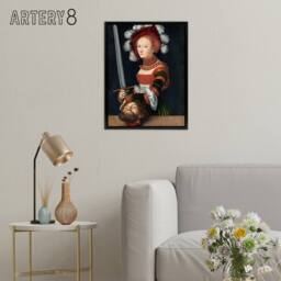 "Artery8 Lucas Cranach Judith With The Head of Holofernes Framed Canvas Art - Size: W12"" x H16""" - thumbnail 3