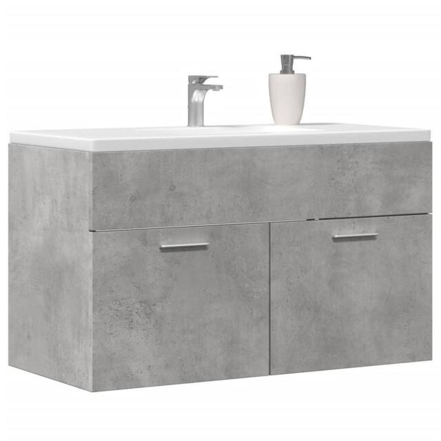Berkfield Home Sink Cabinet Concrete Grey 80x38.5x46 cm Engineered Wood
