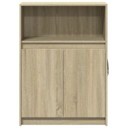 Berkfield Home Sideboard with LED Sonoma Oak 72x34x100 cm Engineered Wood in Brown - Size: 72 x 34 x 100 cm - thumbnail 6