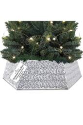 Deco Express Christmas Tree Skirt Silver Xmas Décor Decoration