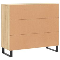 Berkfield Home Sideboard Sonoma Oak 90x34x80 cm Engineered Wood in Brown - Size: 90 x 34 x 80 cm - thumbnail 8