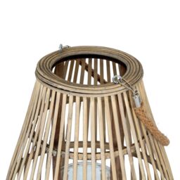 Hill Interiors Ellipse Wicker Lantern in Brown - thumbnail 2
