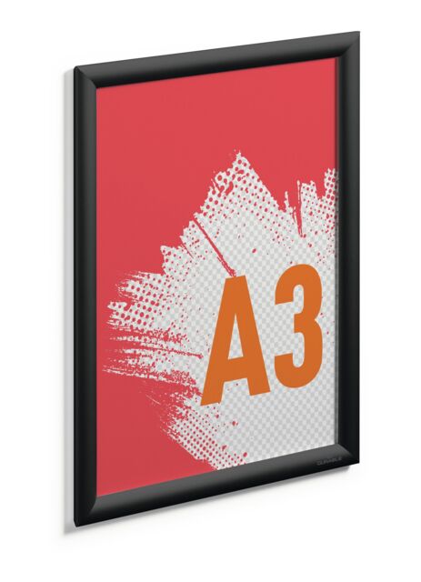 Durable Aluminium Snap Frame Retail Clip Poster Holder Notice Board - A3 Black - Size: 1 Pack - image 1
