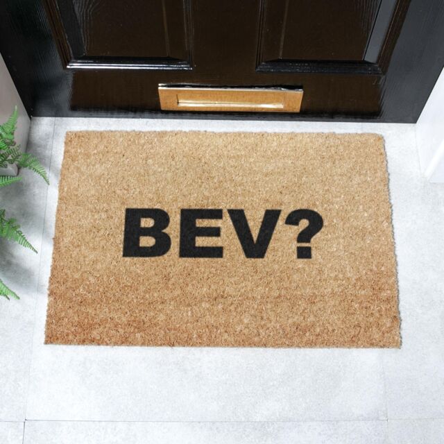 Artsy Mats Bev Alcohol Coir Doormat (60 x 40cm) in Brown - Size: 40 cm x 60 cm - image 1